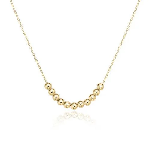 16 Inch Necklace Gold Classic Beaded Bliss