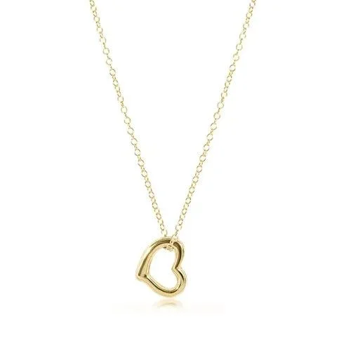 16 Inch Necklace Gold Love Gold Charm