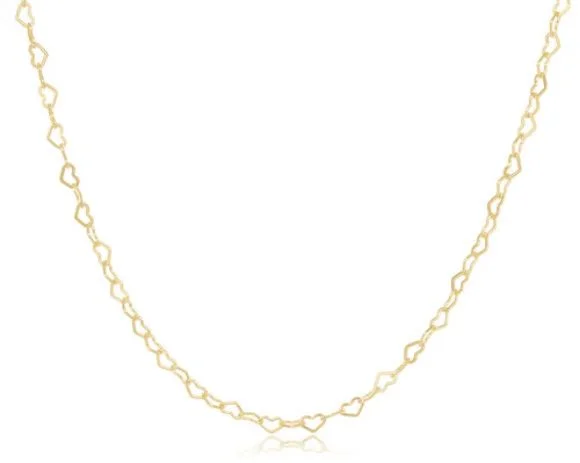 17″ Choker Love Chain Gold
