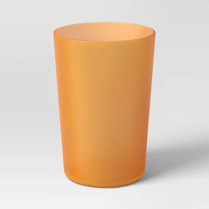 18 fl oz Plastic Short Tumbler Orange – Room Essentials™