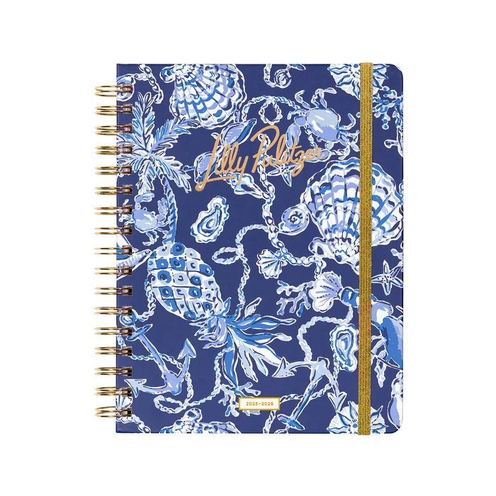 2025-2026 LILLY PULITZER LARGE 17 MONTH AGENDA | SAPPHIRE POOL BAREFOOT BEACH