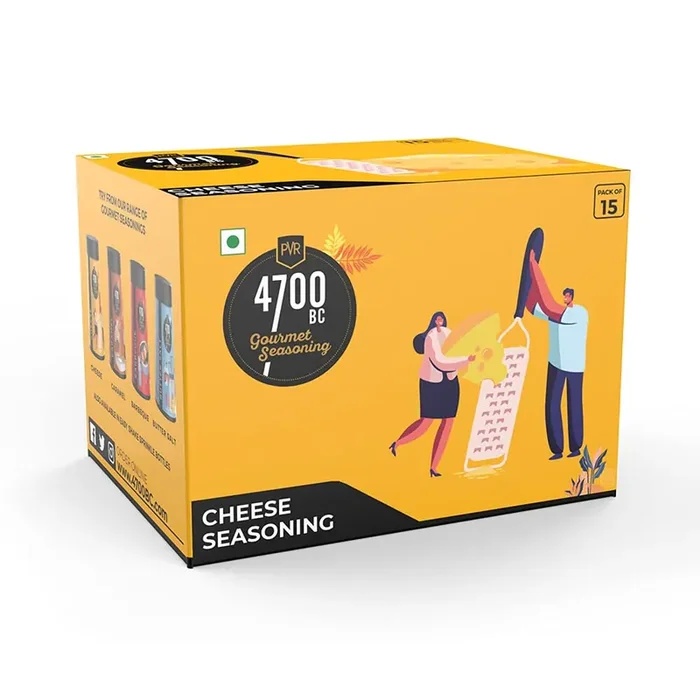 4700BC Gourmet Seasoning, Cheese, Pouch, 75g (Pack of 15), Yellow