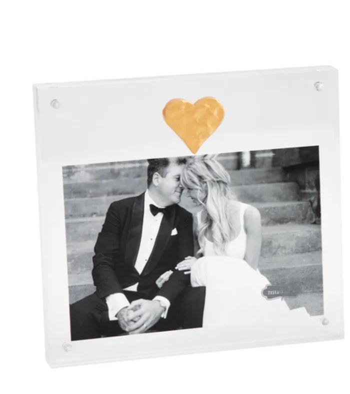 Acrylic Frame with a Gold Heart