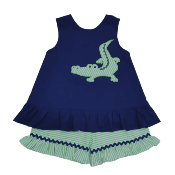 ADDIE THE ALLIGATOR GIRLS SHORT SET