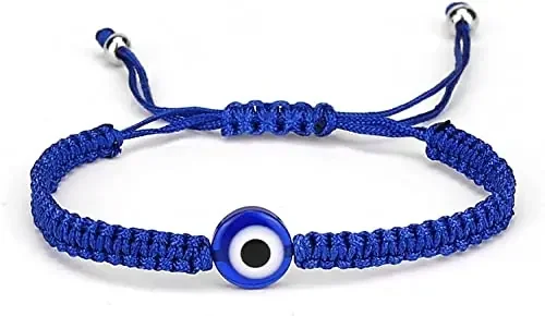 Ahen Evil Eye Bracelet Beauty Valentine Gift Adjustable Handmade String Good Luck Victoey Wrist Band for Women Men Girls Boys free size Crystal evil eye