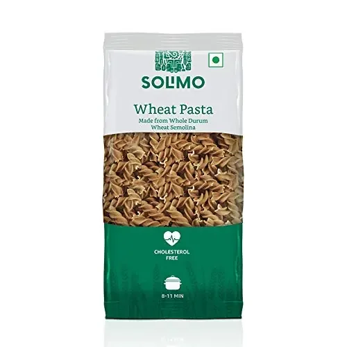 Amazon Brand – Solimo Whole Durum Wheat Fusilli Pasta 500g