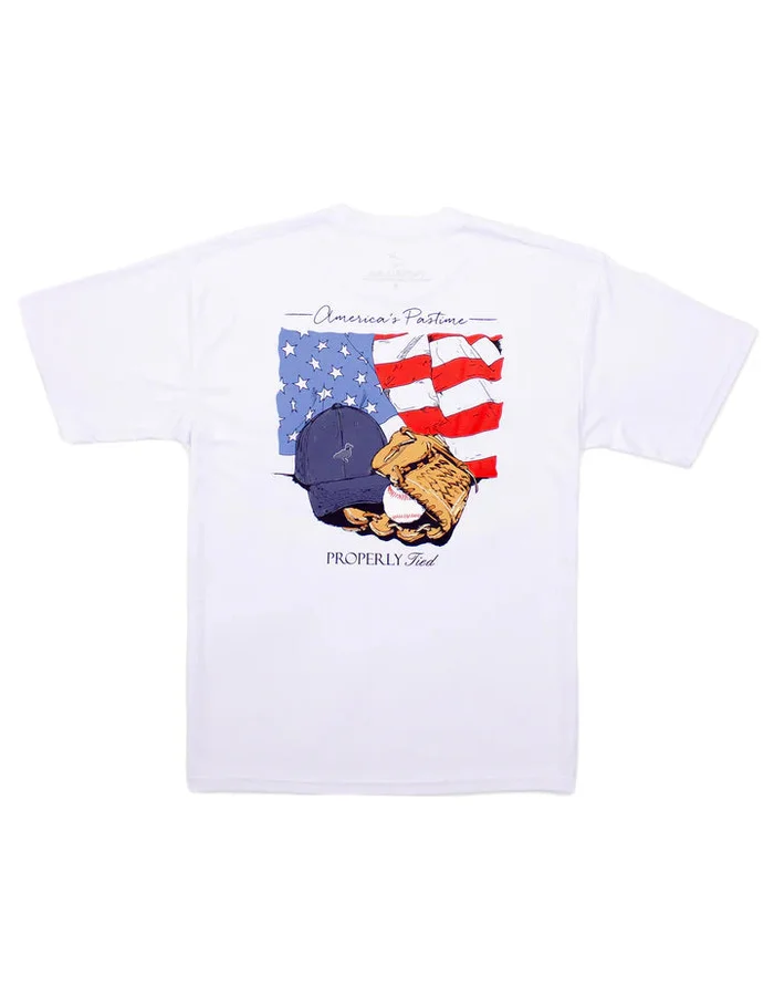 AMERICA’S PASTTIME WHITE PERFORMANCE TEE