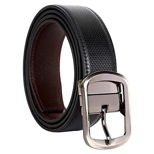 Amicraft Boy‘s Casual & Formal PU Leather Reversible Belt Black/Brown (Size 28-44 Cut to fit men‘s Belt)
