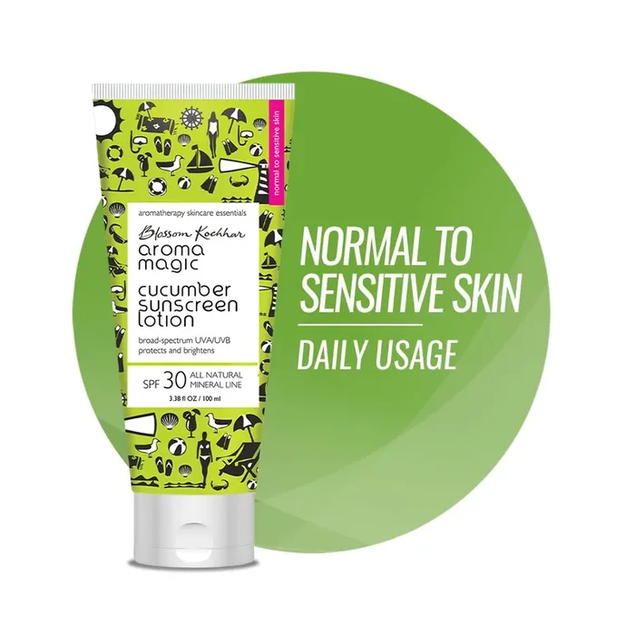 Aroma Magic Cucumber Sunscreen Lotion With Broad Spectrum Protection UVA/UVB SPF 30 For Normal To Sensitive Skin 50ml