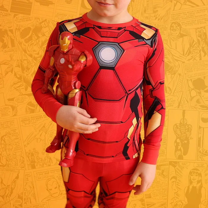 Avengers Red Long Sleeve Toddler Pajamas | Marvel I Am Iron Man