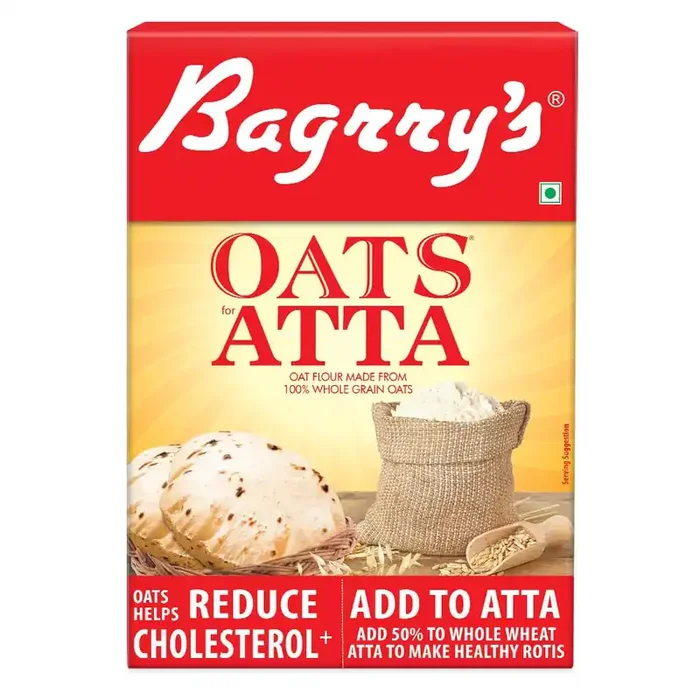 Bagrry‘s Oats Atta 500gm Box High in Protein & Fibre Helps Manage Weight & Reduce Cholesterol Non GMO Healthy Oats Atta 100% Whole Grain Oats Atta