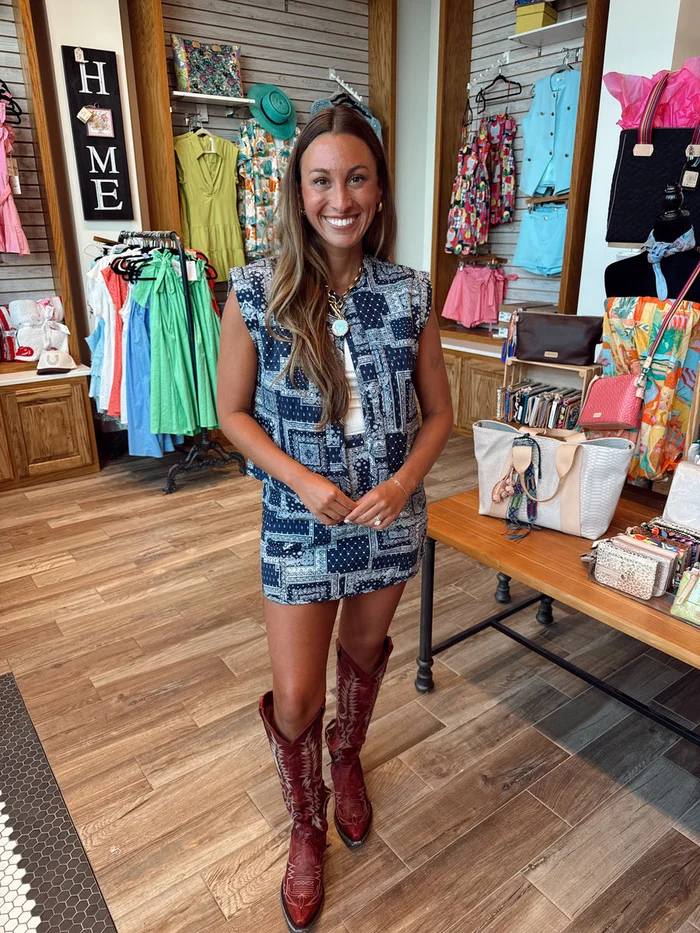 Bandana Quilted Vest