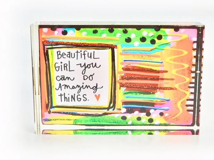 Beautiful Girl Acrylic Block