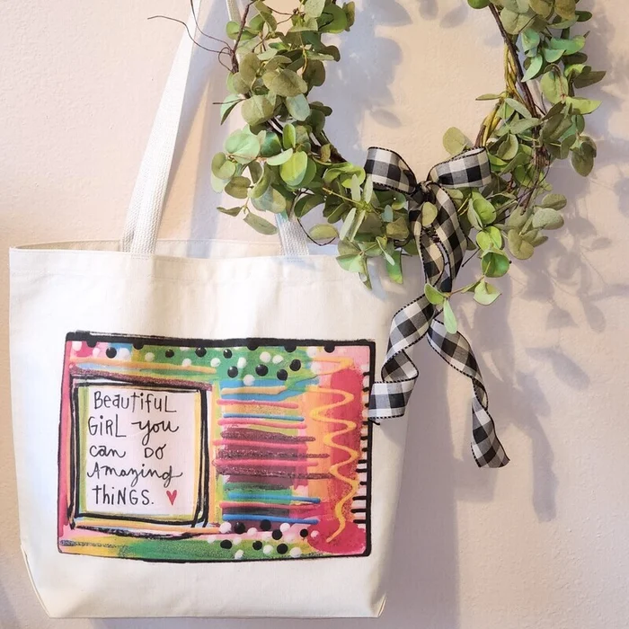 Beautiful Girl Canvas Tote Julie Abbott