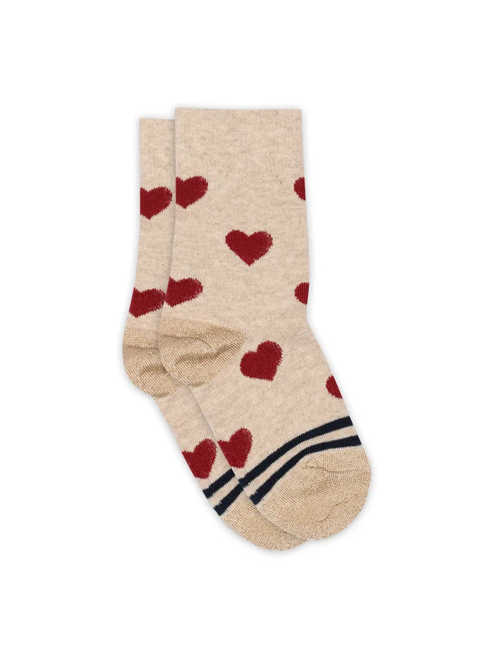 Beige Melange Ada Socks