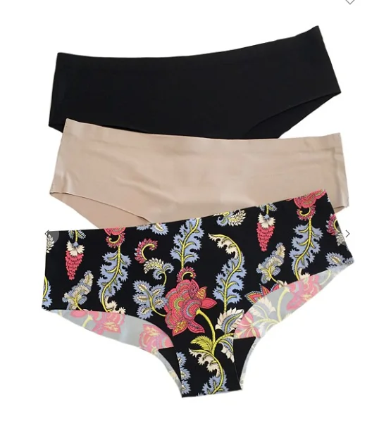 Black Paisley & Neutral Laser Cut Panty 3-Pack