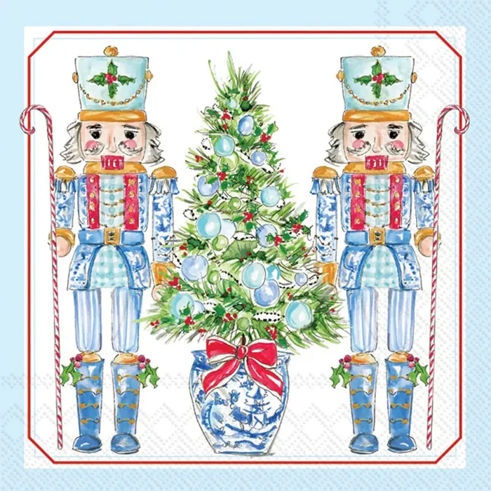 BLUE NUTCRACKERS COCKTAIL NAPKIN