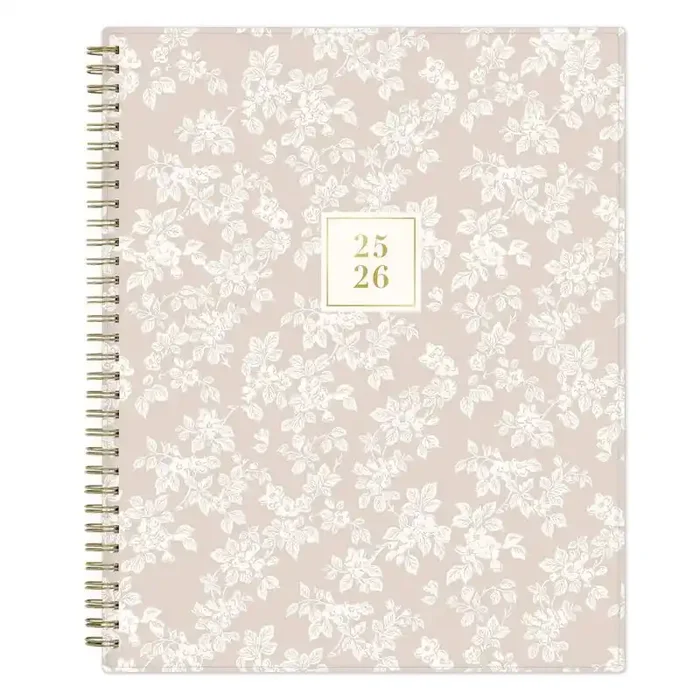 Blue Sky Rachel Parcell 2025-2026 Weekly/Monthly Wirebound Planner 8.5″x11″ Printed Monroe Neutral