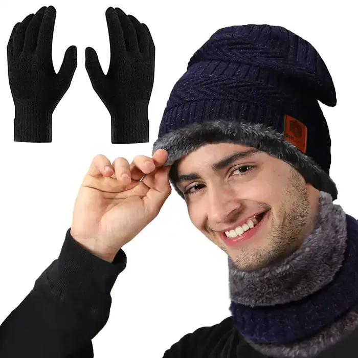 Boldfit Winter Cap for Men Winter Wear for Women Woolen Cap for Men Beanie Cap for Men Winter Gloves for Men Winter Clothing Set for Women & Men. Mufflers for Men Neck Warmer Winter Clothes for Women