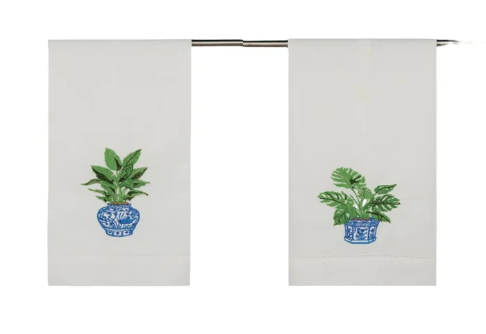 BOTANICAL BLUE GUEST TOWEL
