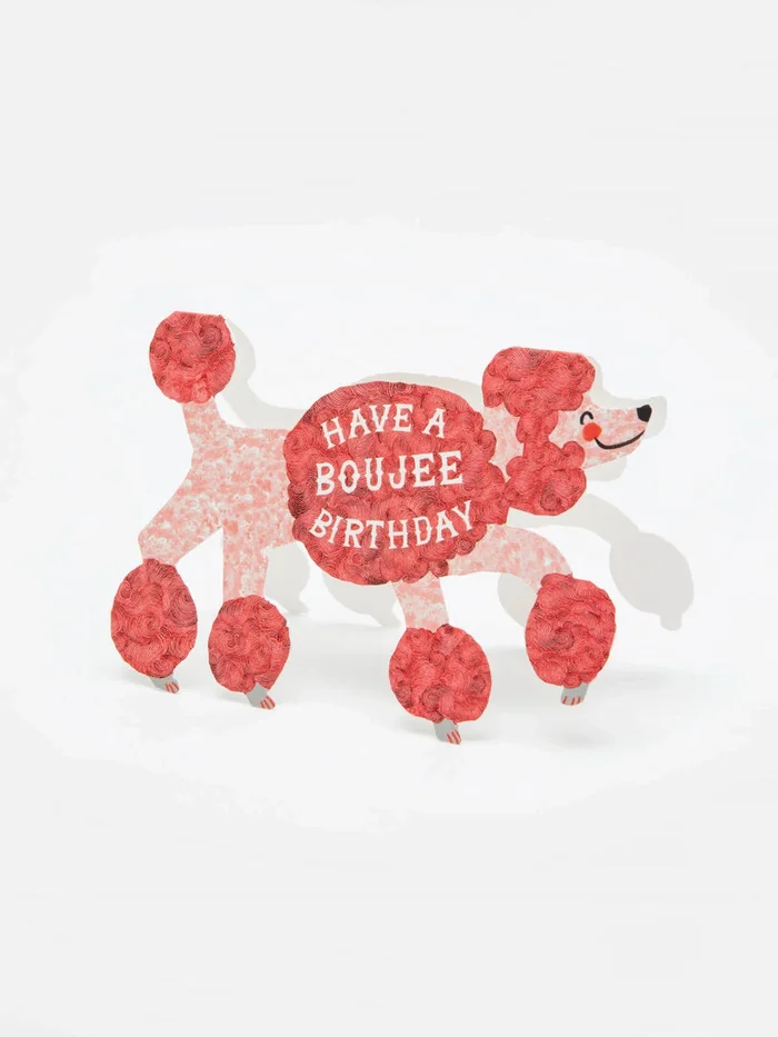 Boujee Birthday Poodle Card