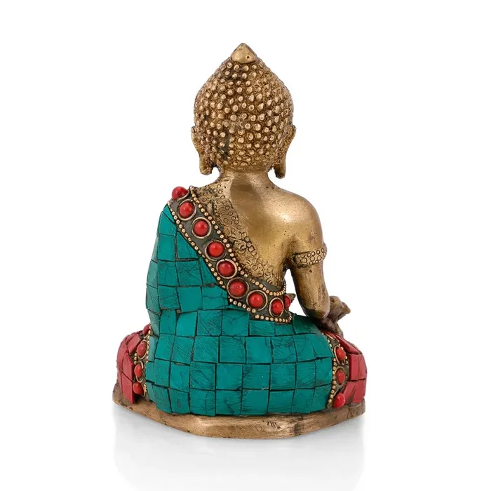 BUDDHA TIBETAN RELIGIOUS GOODS Brass Buddha Statue Tibetan Shakyamuni Earth Touching Sculpture fengshui Buddhism Figurine