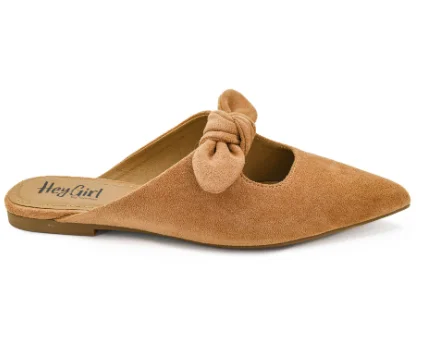 Camel Faux Suede Knotty But Nice Mules – Corkys