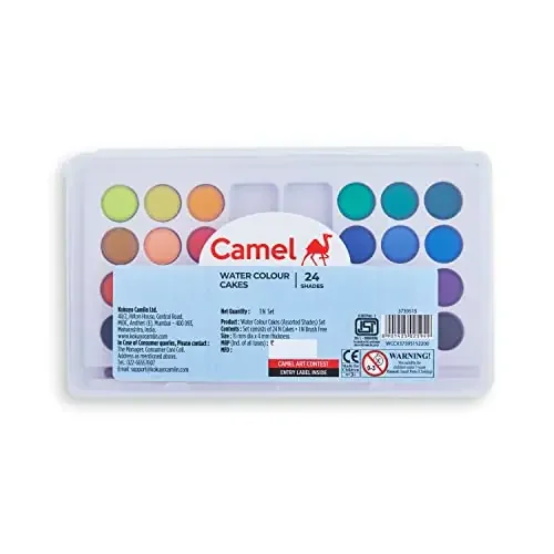 Camlin Kokuyo Student Water Color Cakes – 24 Shades