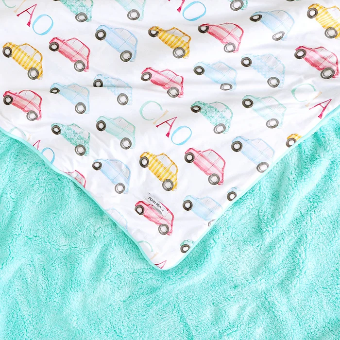 Cars Yellow Double-sided Plush Swaddle | Ciao