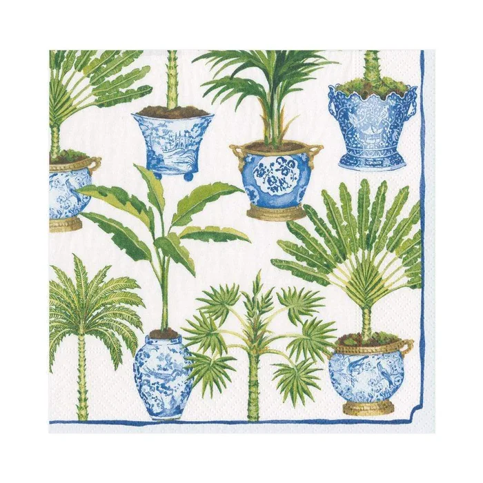 CASPARI LUNCHEON NAPKIN, POTTED PALMS