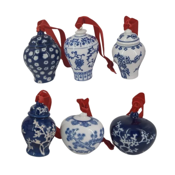 CERAMIC GINGER JAR ORNAMENT