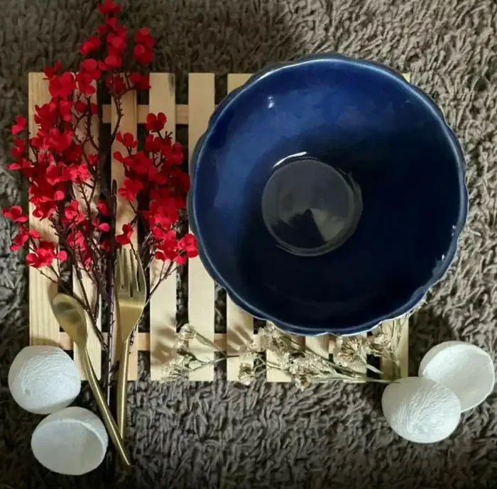 Ceramic Kitchen Bleu Serving Bowl One piece
