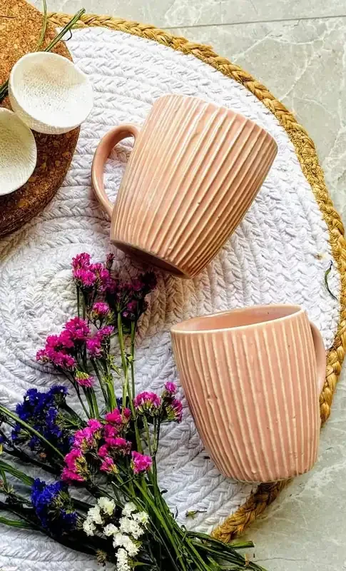 Ceramic Kitchen Roseus Flamingo Coffee Mug Set of 2 Coffee Mugs