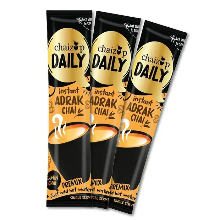 Chaizup Daily 1 Min Instant Adrak Chai Premix – 30 Sachets Adrak Flavours 30 Servings 420g