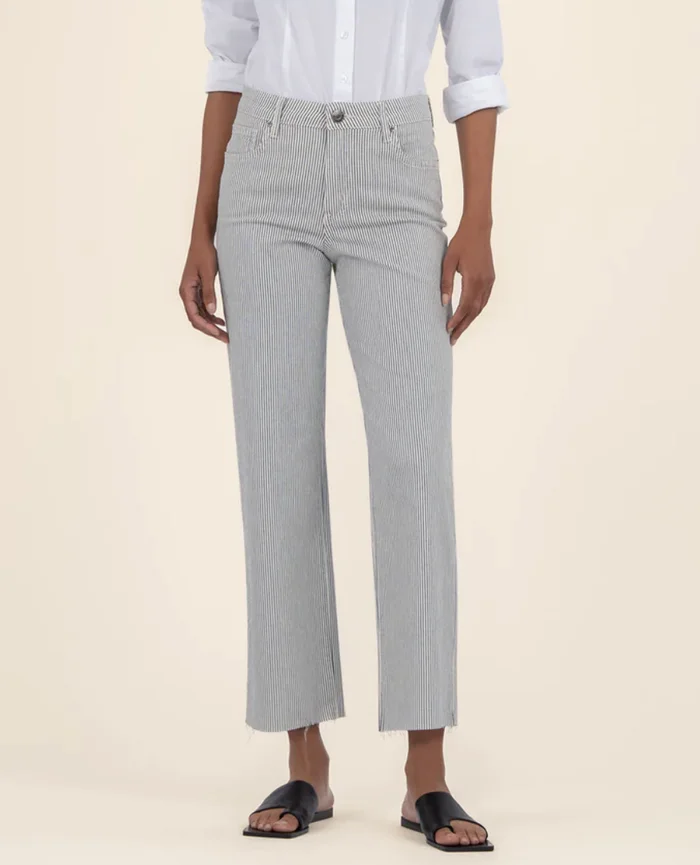 Charlotte Striped High Rise Wide Leg (Unlimited Wash) – KUT