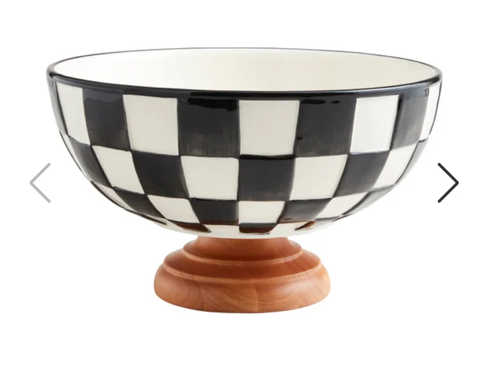 Checkered Pedestal Bowl