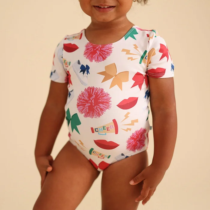 Cheer Beige Stretchy Sabrina Criss-Cross Leotard | Posh Peanut®