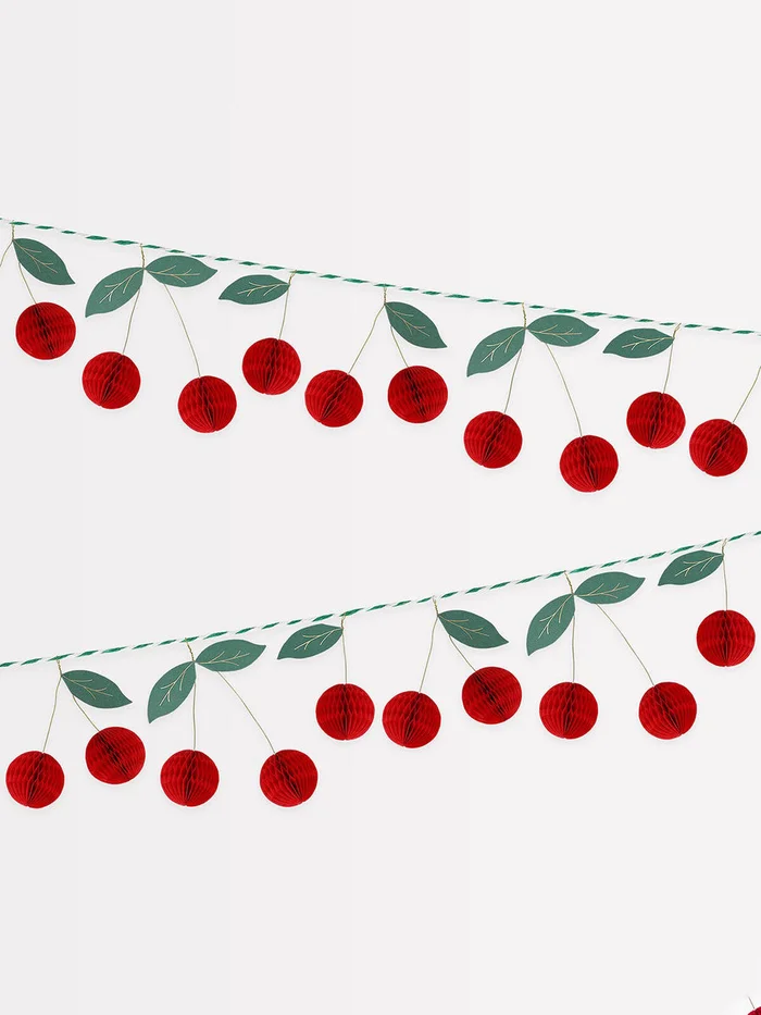Cherry Honeycomb Garland