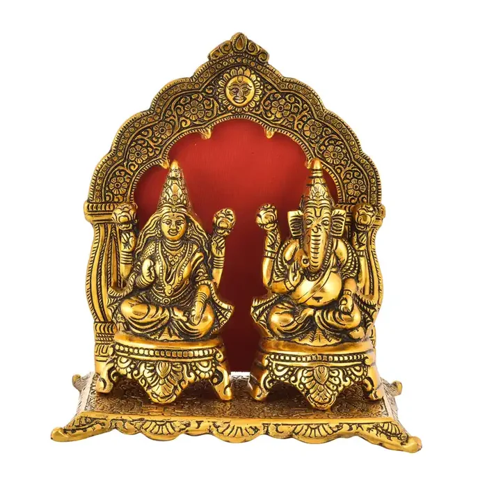 CHURU SILVERWARE Handicraft Laxmi Ganesha Idol for Diwali Diwali Special Laxmi Ganesha Idol Murti