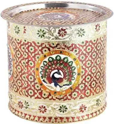 CHURU SILVERWARE Handicraft Steel Multipurpose Storage Container/Water Tank For Home Kitchen