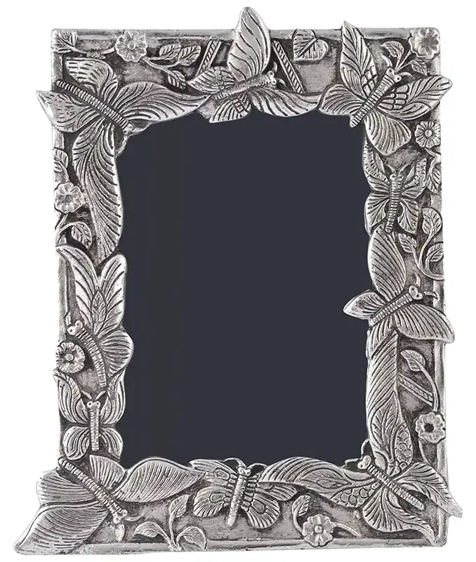 CHURU SILVERWARE Handicraft Table Top Metal Photo Frame Antique Design photo frame for single photo