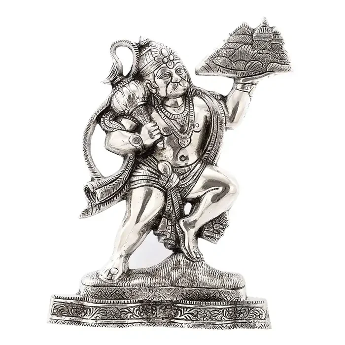 CHURU SILVERWARE Shri Ram Bhakt Bajrangbali murti – Hanuman Statue Idols – Wall Hanging for Office and Home