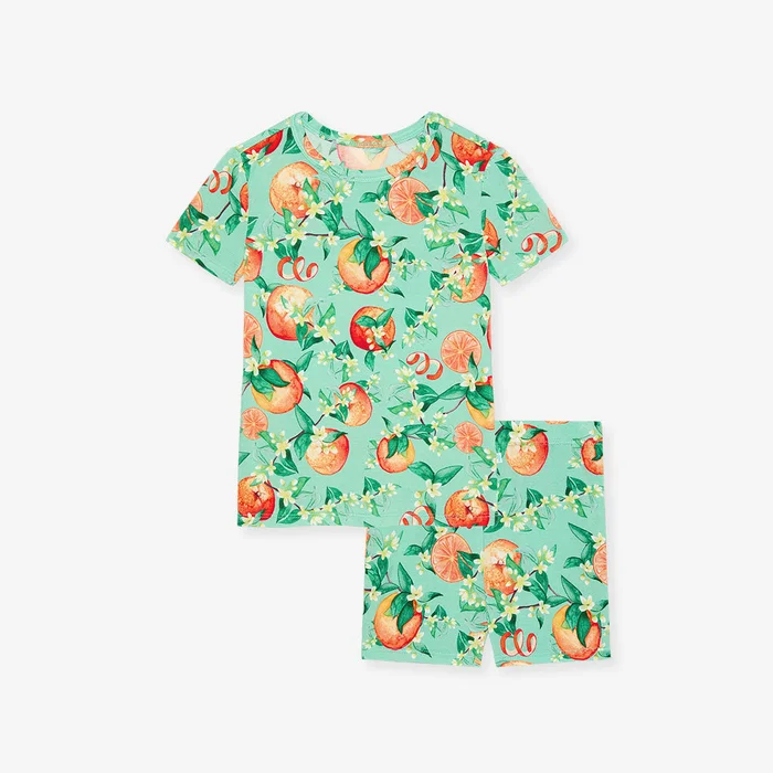 Citrus Green Toddler Short Sleeve Pajamas | Arancia