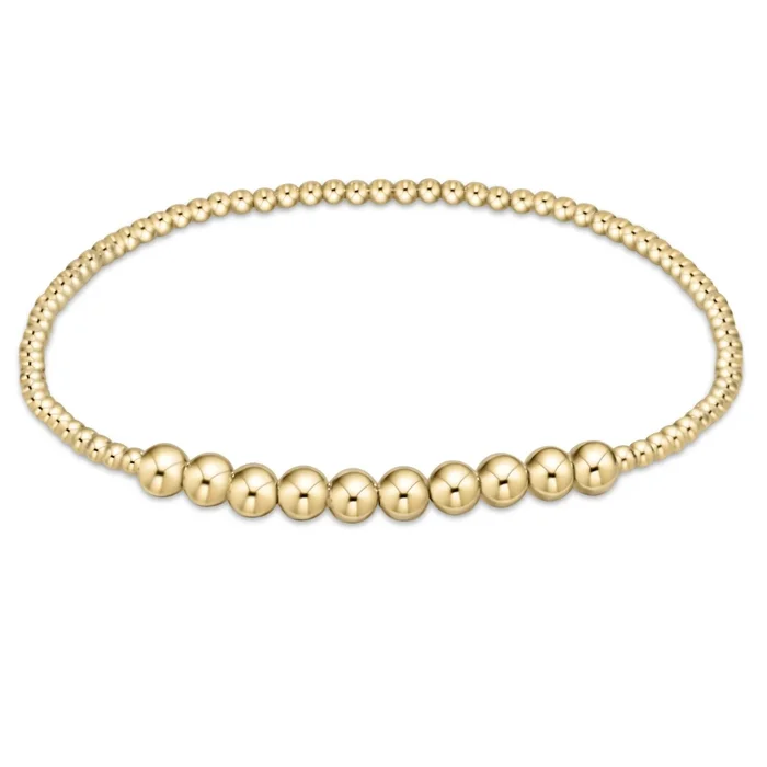 CLASSIC GOLD BEADED BLISS 2MM BEAD BRACELET – 4MM GOLD