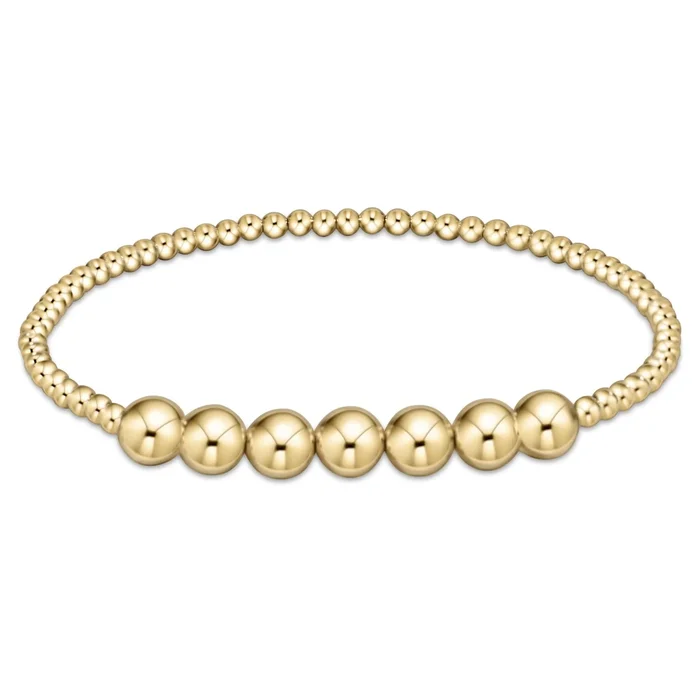 CLASSIC GOLD BEADED BLISS 3MM BEAD BRACELET – 6MM GOLD