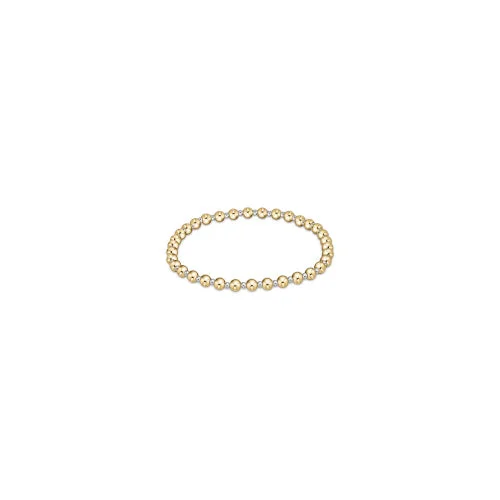 CLASSIC GRATEFUL PATTERN 4MM BEAD BRACELET – MIXED METAL