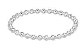 CLASSIC GRATEFUL PATTERN 4MM BEAD BRACELET – STERLING SILVER