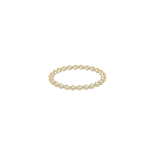 CLASSIC GRATEFUL PATTERN 5MM BEAD BRACELET – MIXED METAL