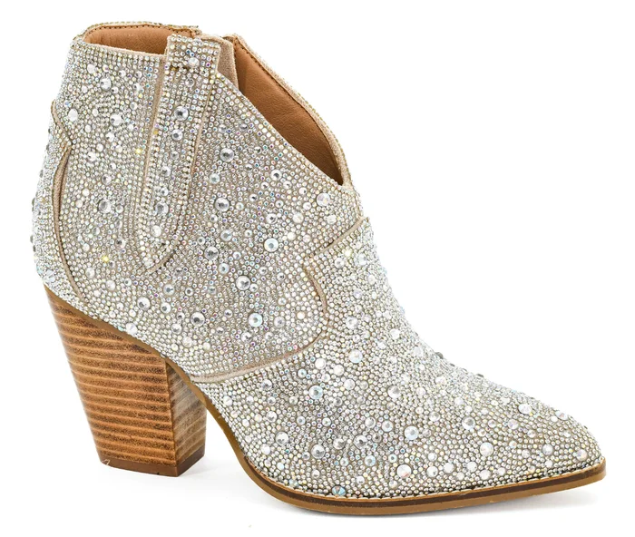 Clear Rhinestone Bar Hoppin Booties – Corkys