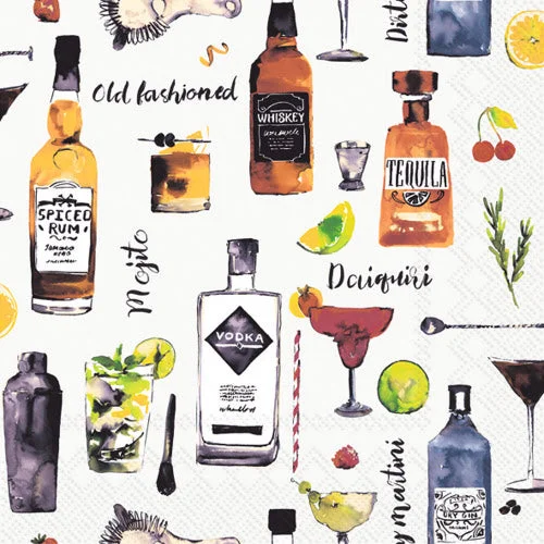 COCKTAILS FOR HIM COCKTAIL NAPKIN
